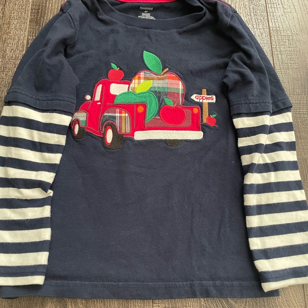 Gymboree Blue and White Long Sleeve Tee